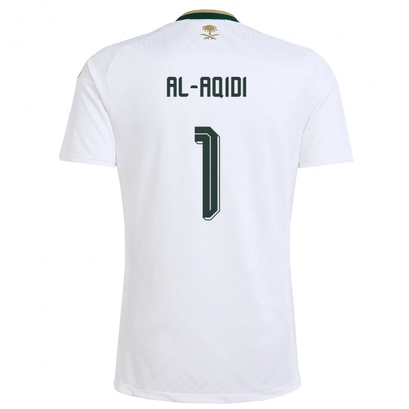 Danxen Kvinnor Saudi-Arabien Nawaf Al-Aqidi #1 Vit Grön Guld Bortatröja Matchtröjor 26-28 Tröjor T-Tröja