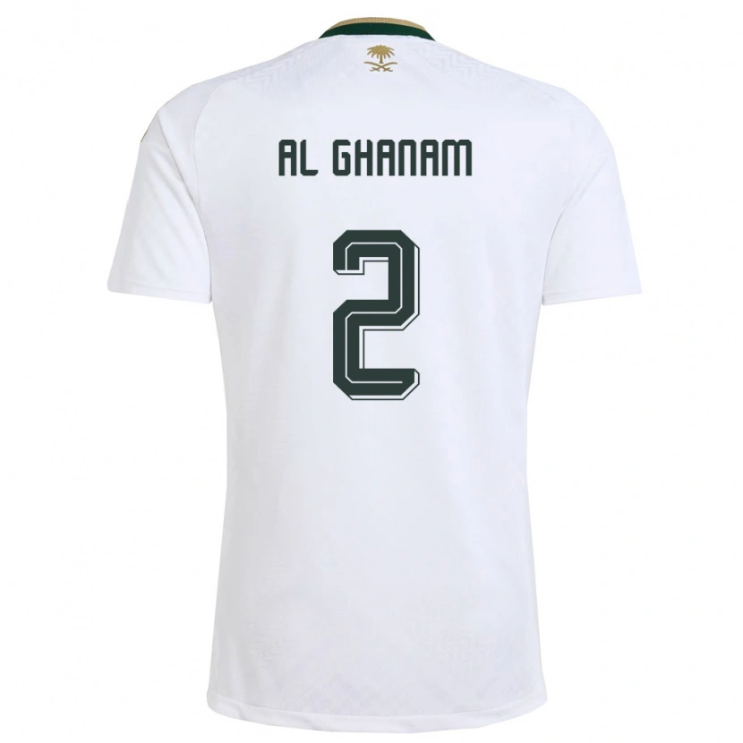 Danxen Kvinnor Saudi-Arabien Sultan Al Ghanaischem #2 Vit Grön Guld Bortatröja Matchtröjor 26-28 Tröjor T-Tröja