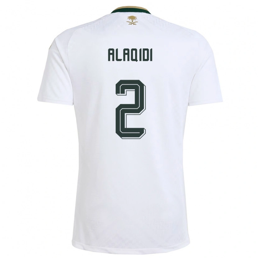 Danxen Kvinnor Saudi-Arabien Nawaf Alaqidi #2 Vit Grön Guld Bortatröja Matchtröjor 26-28 Tröjor T-Tröja