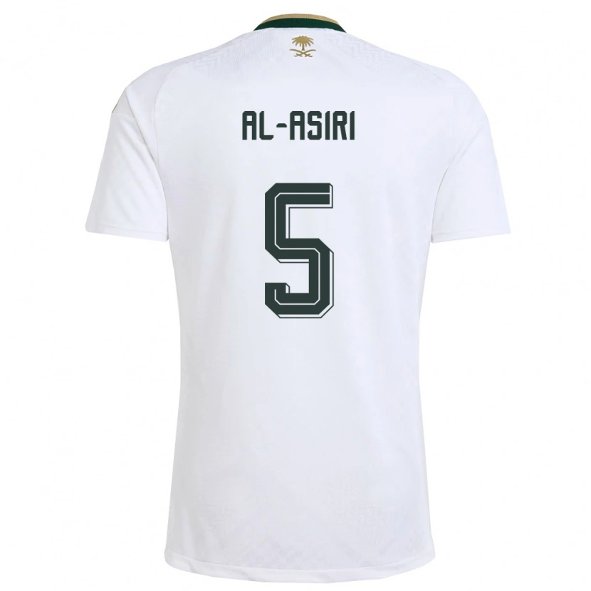Danxen Kvinnor Saudi-Arabien Khalid Al-Asiri #5 Vit Grön Guld Bortatröja Matchtröjor 26-28 Tröjor T-Tröja