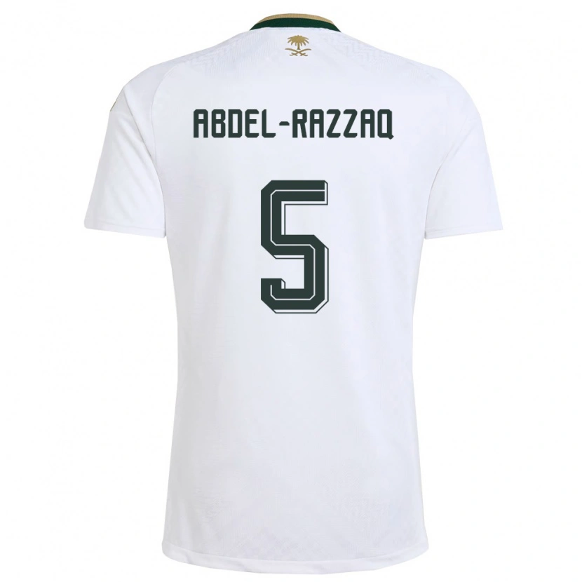 Danxen Kvinnor Saudi-Arabien Lana Abdel Razzaq #5 Vit Grön Guld Bortatröja Matchtröjor 26-28 Tröjor T-Tröja