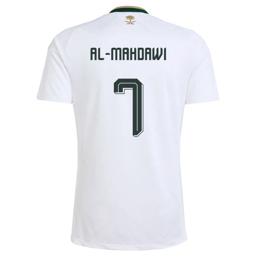 Danxen Kvinnor Saudi-Arabien Ali Al-Mahdawi #7 Vit Grön Guld Bortatröja Matchtröjor 26-28 Tröjor T-Tröja