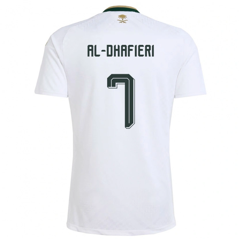 Danxen Kvinnor Saudi-Arabien Jathob Al-Dhafieri #7 Vit Grön Guld Bortatröja Matchtröjor 26-28 Tröjor T-Tröja