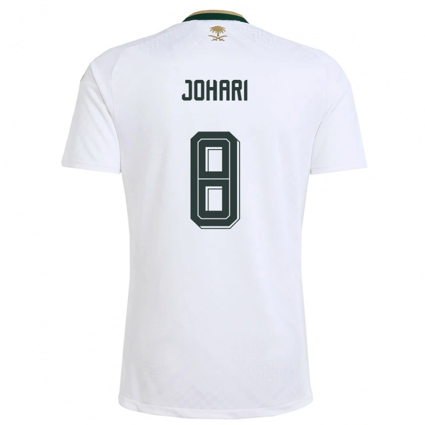 Danxen Kvinnor Saudi-Arabien Layan Johari #8 Vit Grön Guld Bortatröja Matchtröjor 26-28 Tröjor T-Tröja