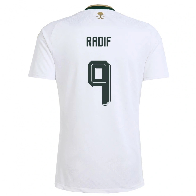 Danxen Kvinnor Saudi-Arabien Abdullah Radif #9 Vit Grön Guld Bortatröja Matchtröjor 26-28 Tröjor T-Tröja