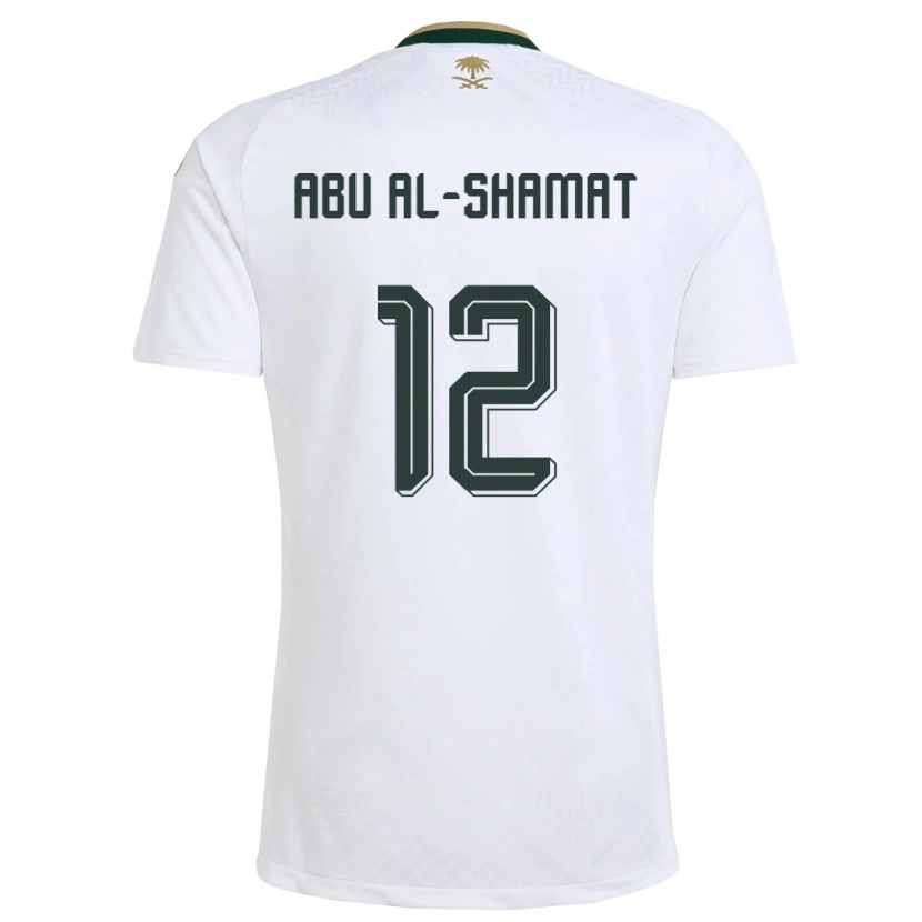 Danxen Kvinnor Saudi-Arabien Mohammed Abu Al-Shamat #12 Vit Grön Guld Bortatröja Matchtröjor 26-28 Tröjor T-Tröja