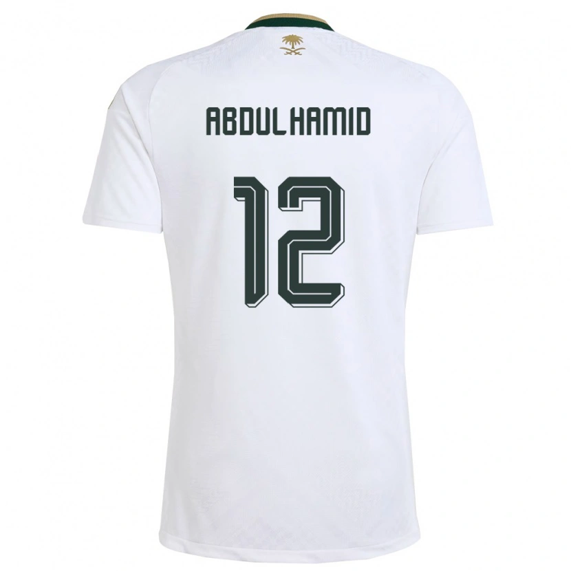 Danxen Kvinnor Saudi-Arabien Saud Abdulhamid #12 Vit Grön Guld Bortatröja Matchtröjor 26-28 Tröjor T-Tröja