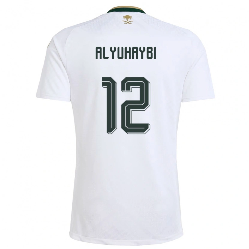 Danxen Kvinnor Saudi-Arabien Ammar Alyuhaybi #12 Vit Grön Guld Bortatröja Matchtröjor 26-28 Tröjor T-Tröja