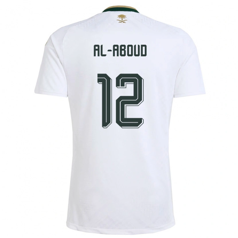 Danxen Kvinnor Saudi-Arabien Mehdi Al-Aboud #12 Vit Grön Guld Bortatröja Matchtröjor 26-28 Tröjor T-Tröja