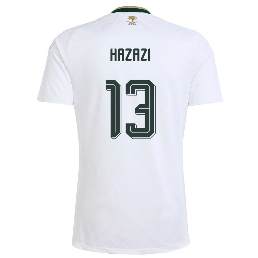 Danxen Kvinnor Saudi-Arabien Sulaiman Hazazi #13 Vit Grön Guld Bortatröja Matchtröjor 26-28 Tröjor T-Tröja