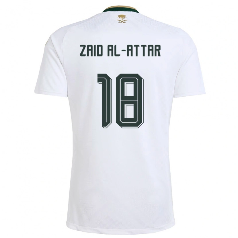 Danxen Kvinnor Saudi-Arabien Ramez Al-Attar #18 Vit Grön Guld Bortatröja Matchtröjor 26-28 Tröjor T-Tröja