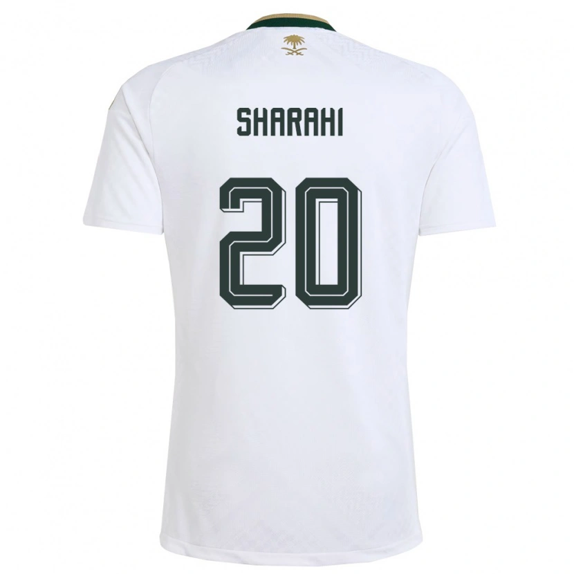 Danxen Kvinnor Saudi-Arabien Anwar Sharahi #20 Vit Grön Guld Bortatröja Matchtröjor 26-28 Tröjor T-Tröja