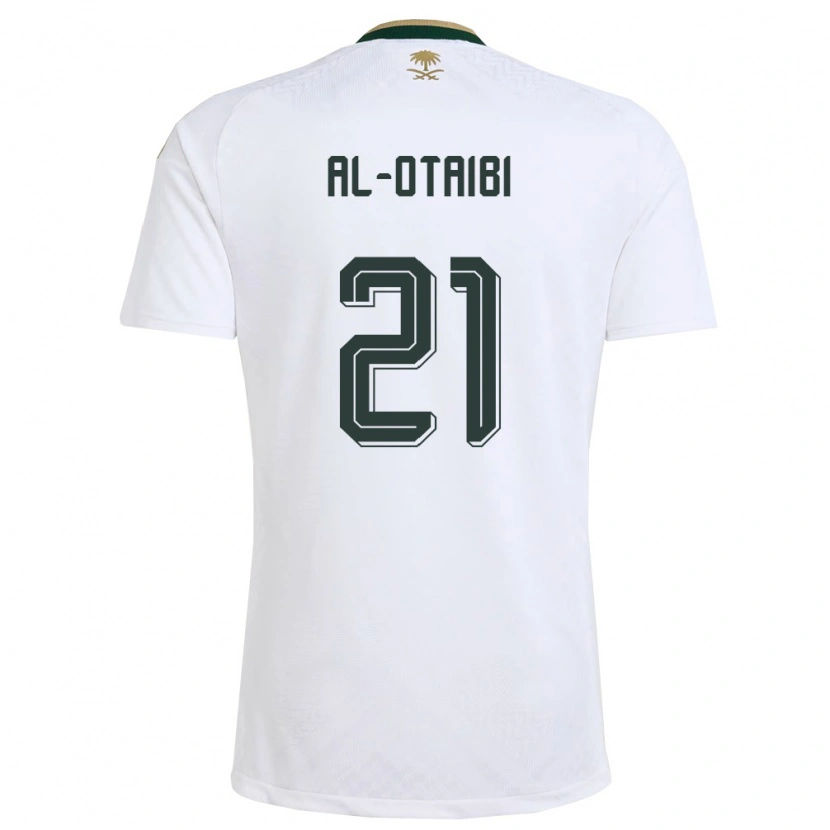 Danxen Kvinnor Saudi-Arabien Abdulrahman Al-Otaibi #21 Vit Grön Guld Bortatröja Matchtröjor 26-28 Tröjor T-Tröja