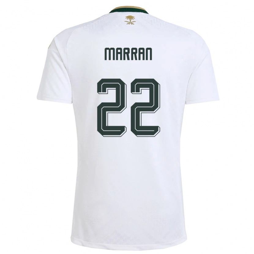 Danxen Kvinnor Saudi-Arabien Mohammed Marran #22 Vit Grön Guld Bortatröja Matchtröjor 26-28 Tröjor T-Tröja