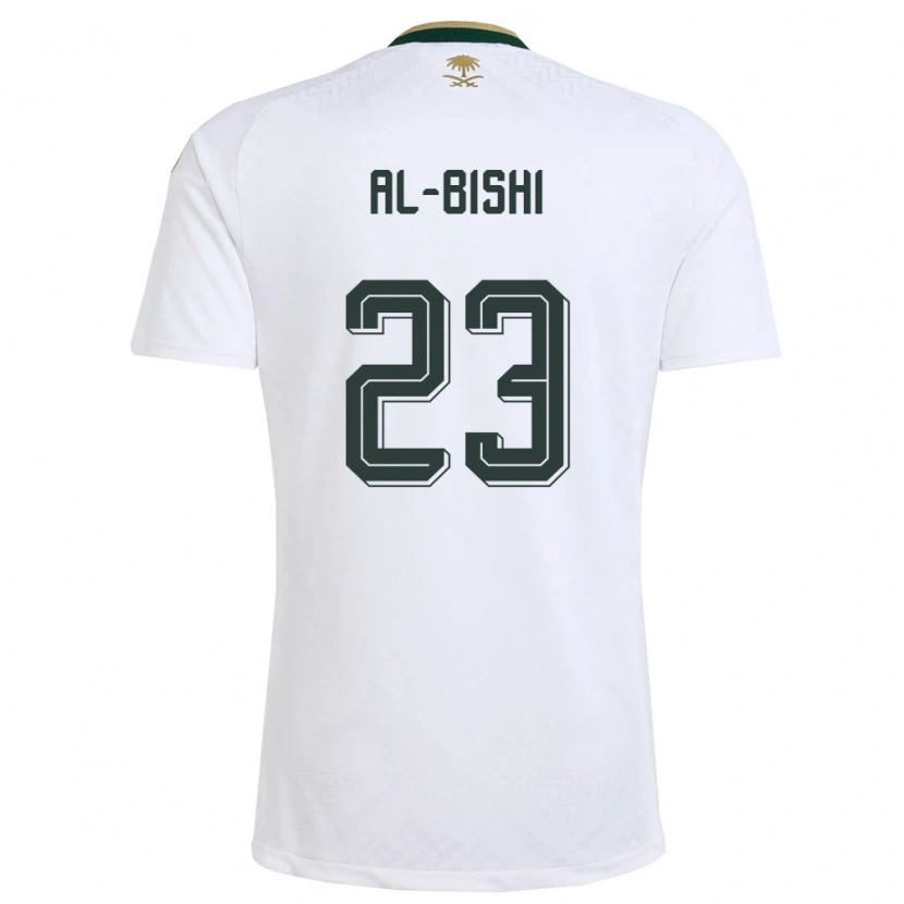 Danxen Kvinnor Saudi-Arabien Abdullah Al-Bishi #23 Vit Grön Guld Bortatröja Matchtröjor 26-28 Tröjor T-Tröja