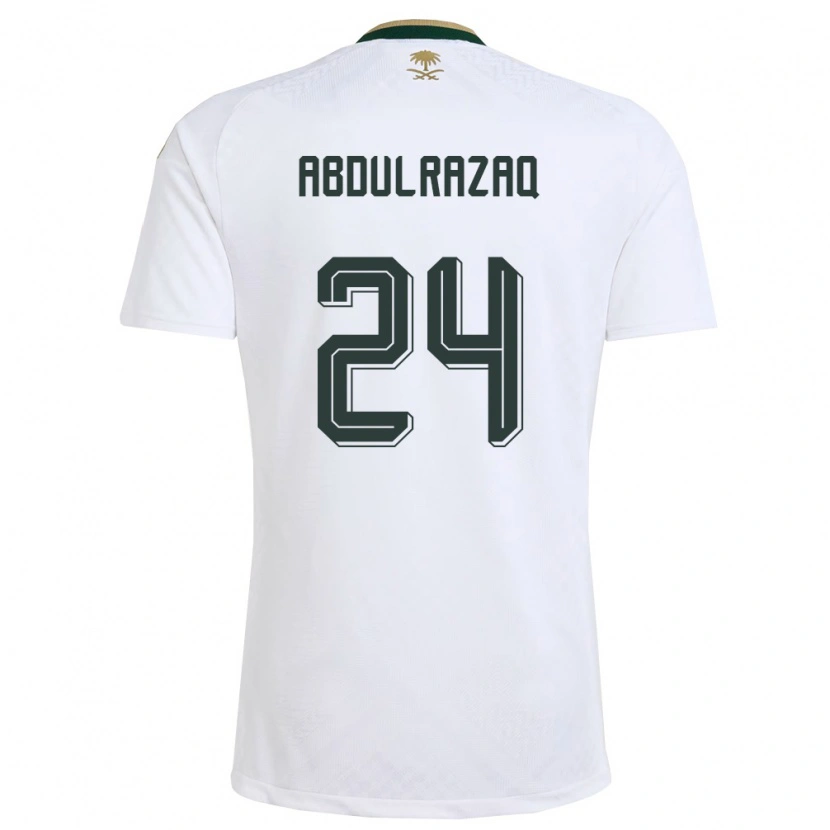 Danxen Kvinnor Saudi-Arabien Aseel Abdulrazaq #24 Vit Grön Guld Bortatröja Matchtröjor 26-28 Tröjor T-Tröja