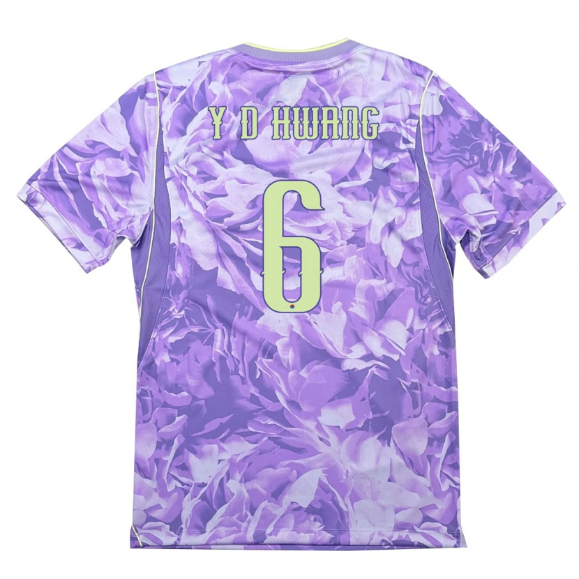 Danxen Kvinnor Sydkorea Do-Yoon Hwang #6 Lila Grön Bortatröja Matchtröjor 26-28 Tröjor T-Tröja