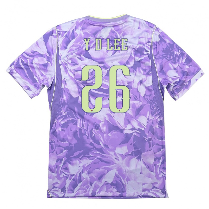 Danxen Kvinnor Sydkorea Dong-Yeol Lee #26 Lila Grön Bortatröja Matchtröjor 26-28 Tröjor T-Tröja