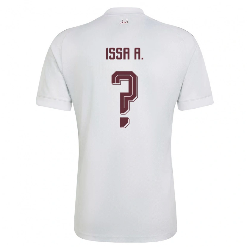 Danxen Kvinnor Qatar Issa Ahmad #0 Vit Burgund Bortatröja Matchtröjor 26-28 Tröjor T-Tröja