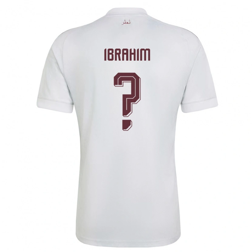 Danxen Kvinnor Qatar Abdulrasheed Ibrahim #0 Vit Burgund Bortatröja Matchtröjor 26-28 Tröjor T-Tröja