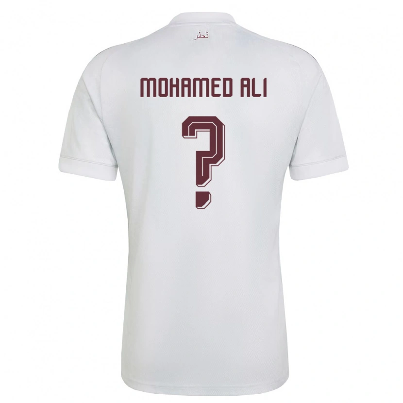 Danxen Kvinnor Qatar Youssef Mohamed Ali #0 Vit Burgund Bortatröja Matchtröjor 26-28 Tröjor T-Tröja