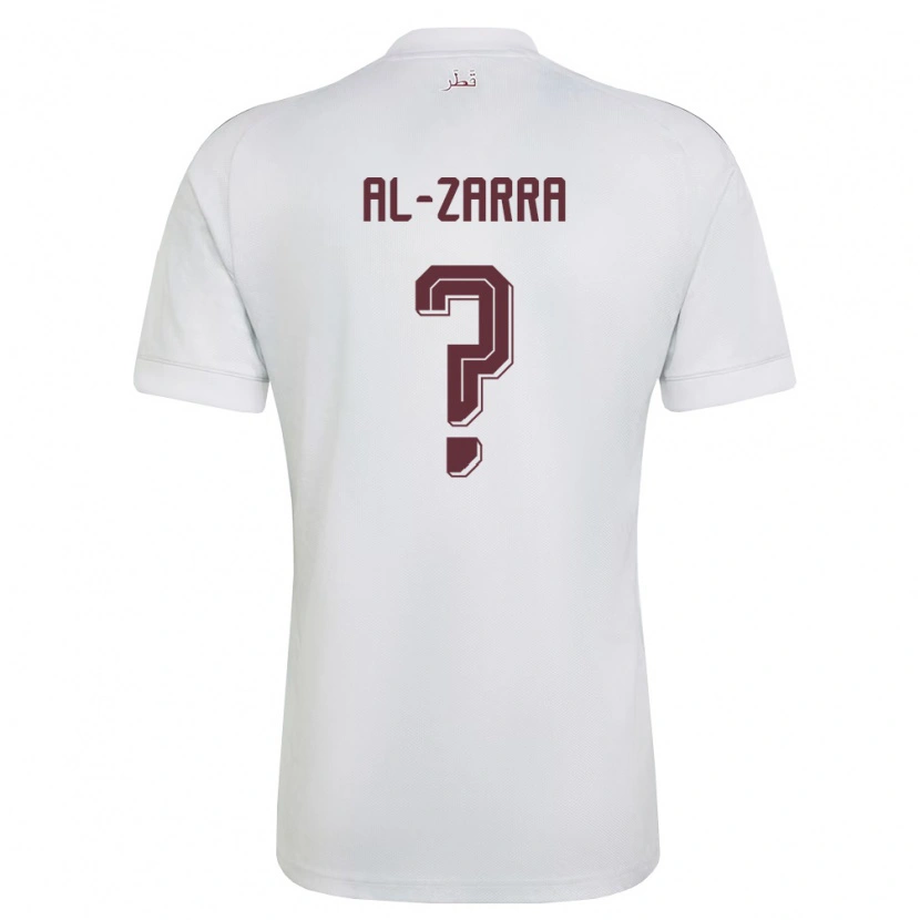 Danxen Kvinnor Qatar Jassim Al-Zarra #0 Vit Burgund Bortatröja Matchtröjor 26-28 Tröjor T-Tröja