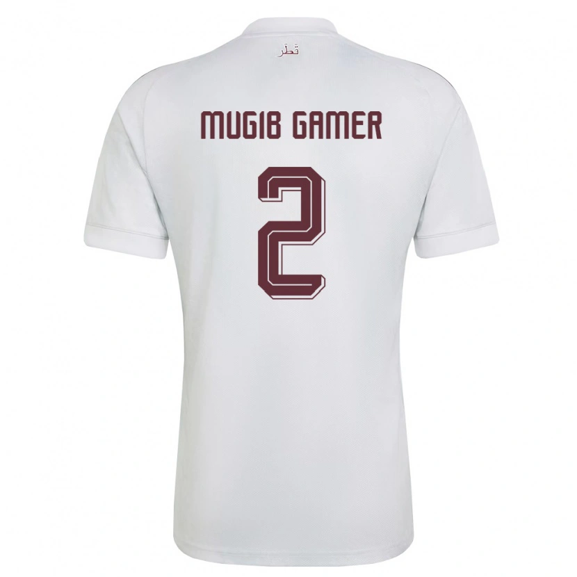 Danxen Kvinnor Qatar Abdalla Mugib Gamer #2 Vit Burgund Bortatröja Matchtröjor 26-28 Tröjor T-Tröja