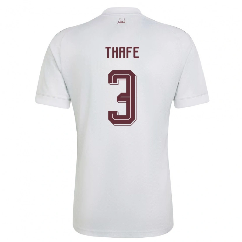 Danxen Kvinnor Qatar Tariq Mohd Nader Thafe #3 Vit Burgund Bortatröja Matchtröjor 26-28 Tröjor T-Tröja