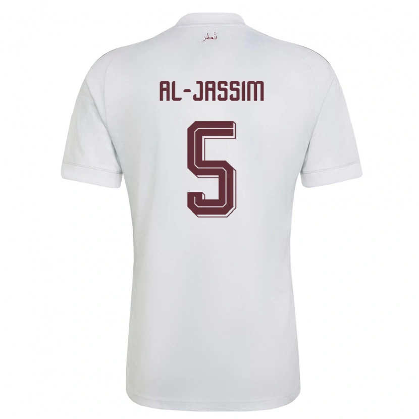 Danxen Kvinnor Qatar Dana Al Jassim #5 Vit Burgund Bortatröja Matchtröjor 26-28 Tröjor T-Tröja