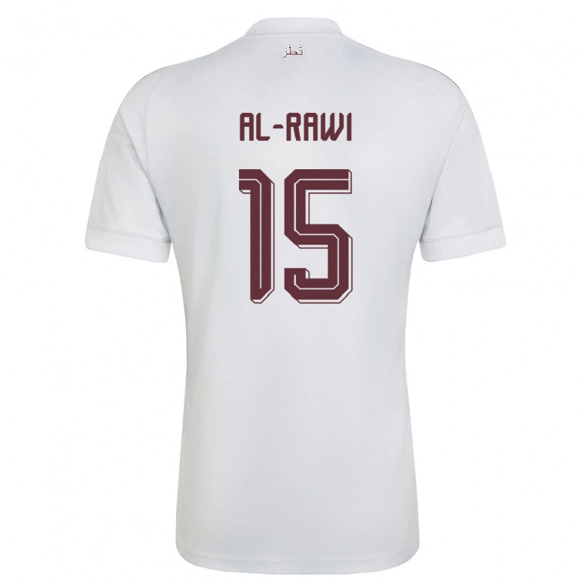 Danxen Kvinnor Qatar Bassam Al Rawi #15 Vit Burgund Bortatröja Matchtröjor 26-28 Tröjor T-Tröja