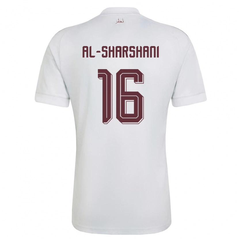 Danxen Kvinnor Qatar Jassem Al-Sharshani #16 Vit Burgund Bortatröja Matchtröjor 26-28 Tröjor T-Tröja