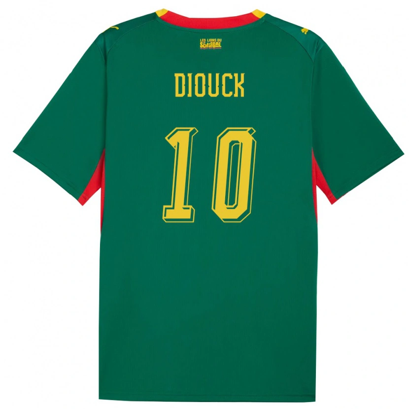 Danxen Kvinnor Senegal Seydi Diouck #10 Grön Gul Röd Bortatröja Matchtröjor 26-28 Tröjor T-Tröja