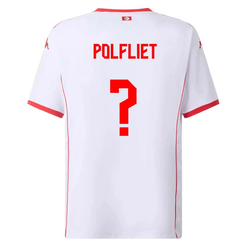 Danxen Kvinnor Tunisien Rami Polfliet #0 Vit Röd Bortatröja Matchtröjor 26-28 Tröjor T-Tröja