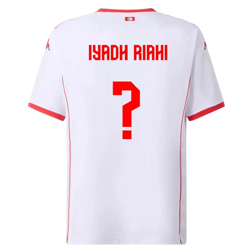 Danxen Kvinnor Tunisien Mohamed Iyadh Riahi #0 Vit Röd Bortatröja Matchtröjor 26-28 Tröjor T-Tröja