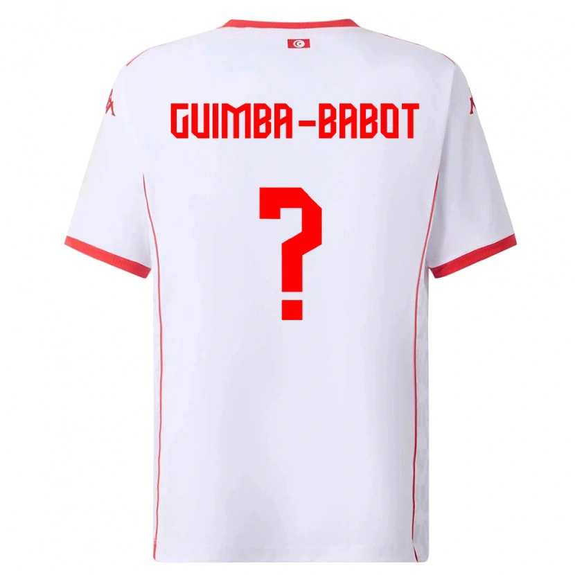 Danxen Kvinnor Tunisien Khays Guimba-Babot #0 Vit Röd Bortatröja Matchtröjor 26-28 Tröjor T-Tröja