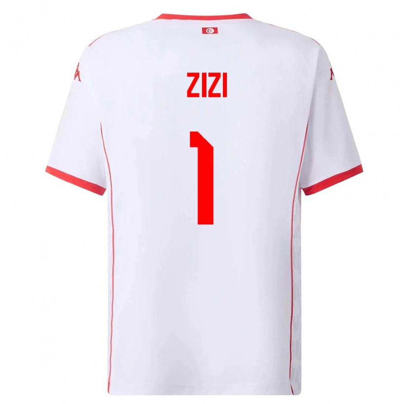 Danxen Kvinnor Tunisien Nesrine Zizi #1 Vit Röd Bortatröja Matchtröjor 26-28 Tröjor T-Tröja