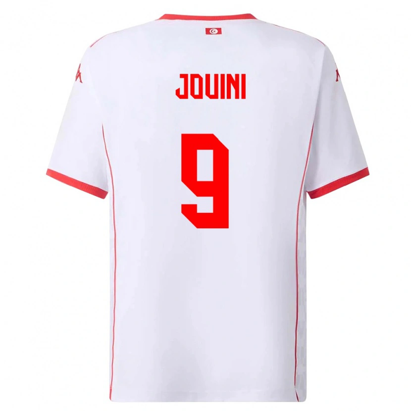 Danxen Kvinnor Tunisien Haythem Jouini #9 Vit Röd Bortatröja Matchtröjor 26-28 Tröjor T-Tröja