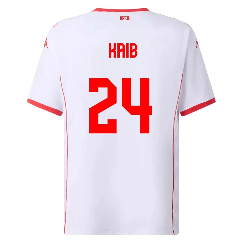 Danxen Kvinnor Tunisien Rami Kaib #24 Vit Röd Bortatröja Matchtröjor 26-28 Tröjor T-Tröja