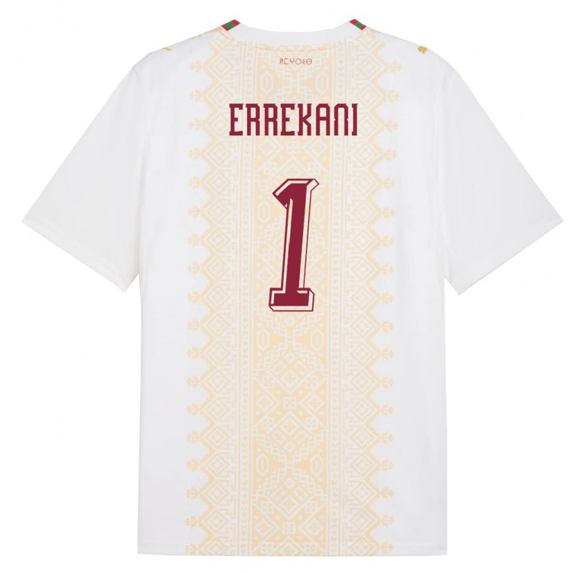 Danxen Kvinnor Marocko Yahya Errekani #1 Vit Guld Röd Bortatröja Matchtröjor 26-28 Tröjor T-Tröja