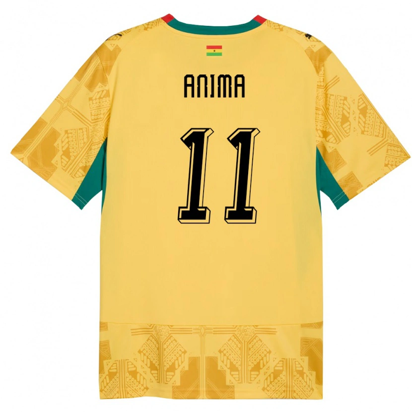 Danxen Kvinnor Ghana Naomi Anima #11 Gul Röd Svart Bortatröja Matchtröjor 26-28 Tröjor T-Tröja