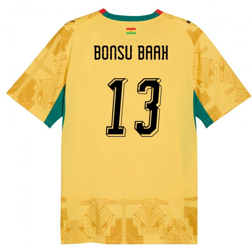 Danxen Kvinnor Ghana Christopher Bonsu Baah #13 Gul Röd Svart Bortatröja Matchtröjor 26-28 Tröjor T-Tröja
