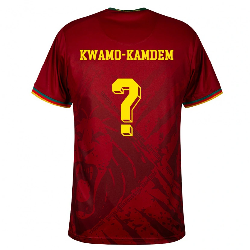 Danxen Kvinnor Kamerun Jerome Noel Kwamo-Kamdem #0 Djup Röd Grön Gul Bortatröja Matchtröjor 26-28 Tröjor T-Tröja