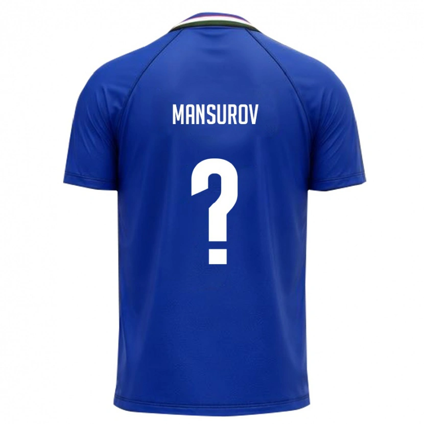 Danxen Barn Uzbekistan Mukhammadjon Mansurov #0 Kunglig Blå Vit Hemmatröja Matchtröjor 26-28 Tröjor T-Tröja