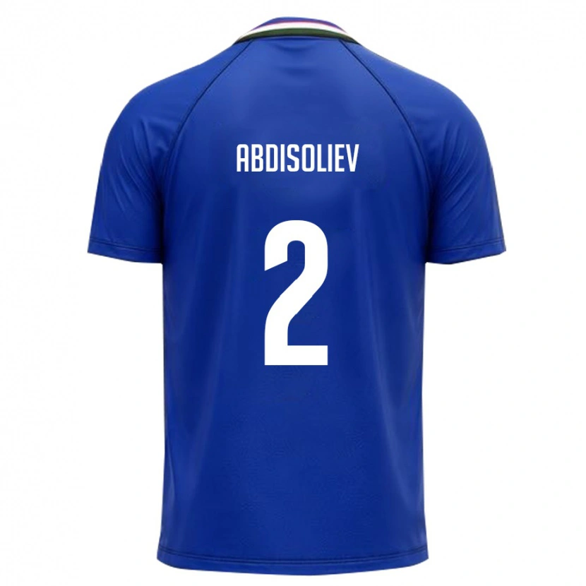 Danxen Barn Uzbekistan Mashkhurbek Abdisoliev #2 Kunglig Blå Vit Hemmatröja Matchtröjor 26-28 Tröjor T-Tröja