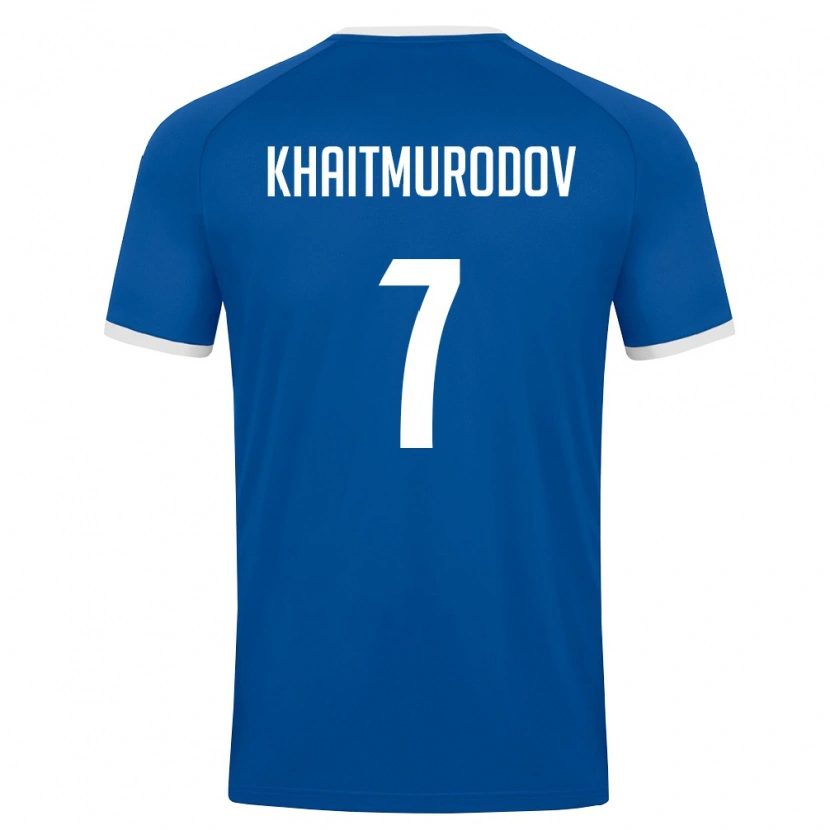 Danxen Barn Uzbekistan Farrukh Khaitmurodov #7 Kunglig Blå Vit Hemmatröja Matchtröjor 26-28 Tröjor T-Tröja