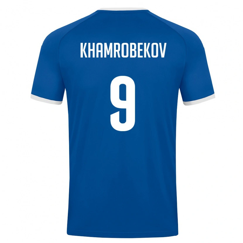 Danxen Barn Uzbekistan Odildzhon Khamrobekov #9 Kunglig Blå Vit Hemmatröja Matchtröjor 26-28 Tröjor T-Tröja