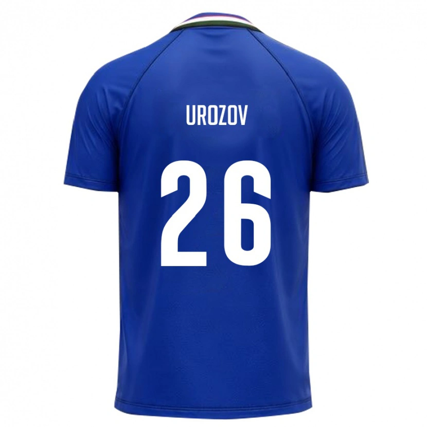 Danxen Barn Uzbekistan Jakhongir Urozov #26 Kunglig Blå Vit Hemmatröja Matchtröjor 26-28 Tröjor T-Tröja