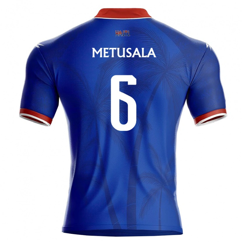Danxen Barn Haiti Garven Metusala #6 Blå Röd Vit Hemmatröja Matchtröjor 26-28 Tröjor T-Tröja