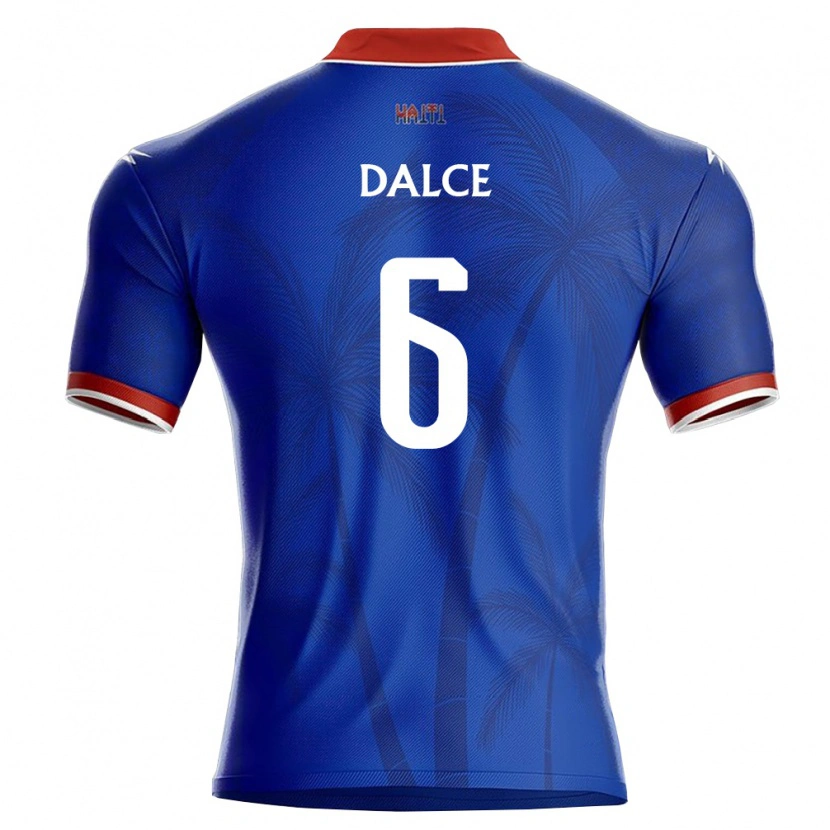 Danxen Barn Haiti Danrick Dalce #6 Blå Röd Vit Hemmatröja Matchtröjor 26-28 Tröjor T-Tröja