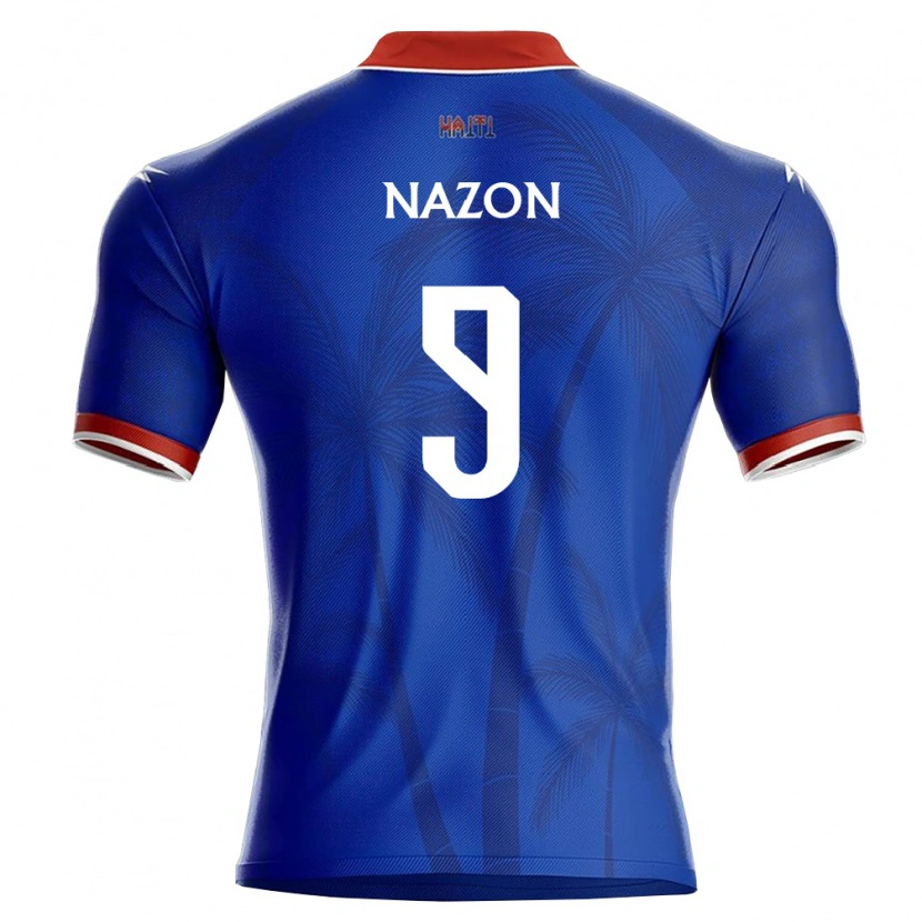 Danxen Barn Haiti Duckens Nazon #9 Blå Röd Vit Hemmatröja Matchtröjor 26-28 Tröjor T-Tröja